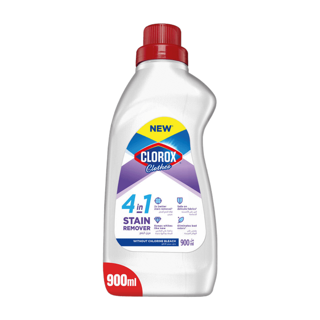 Clorox 4in1 Stain Remover for White Clothes, 900ml