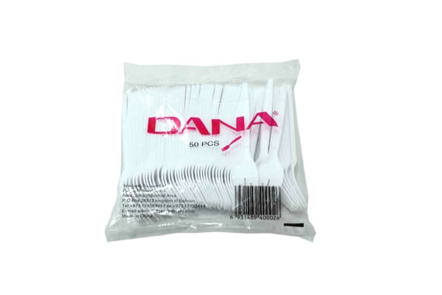 Dana White Plastic Forks 50 Pcs