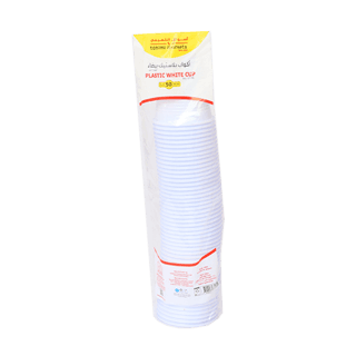TAMIMI MARKETS PLASTIC CUP WHITE 6 OUNCE, 50 COUNT
