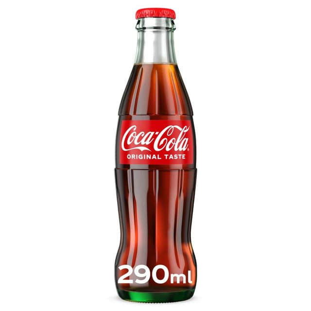 Coca-Cola Original Taste Carbonated Soft Drink Glass Bottle