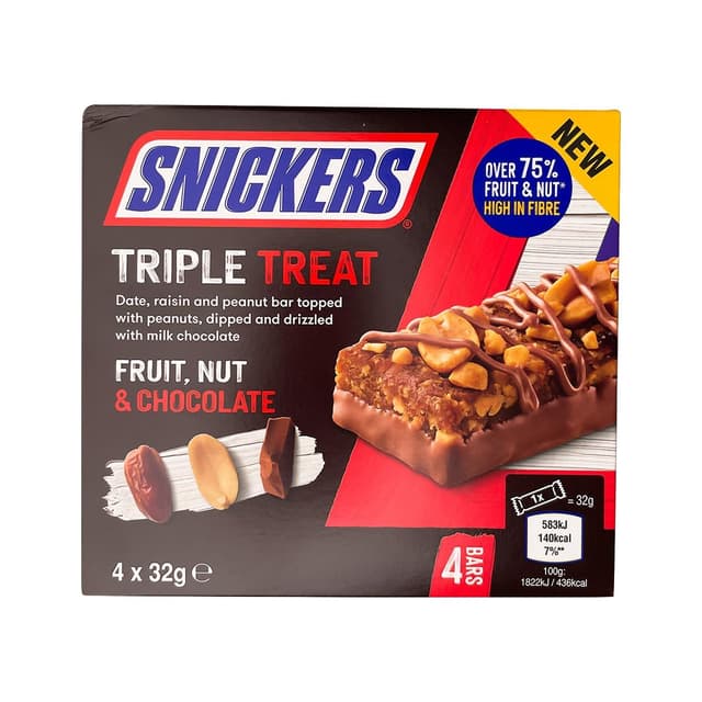 Snickers Triple Treat Chocolate 128 g
