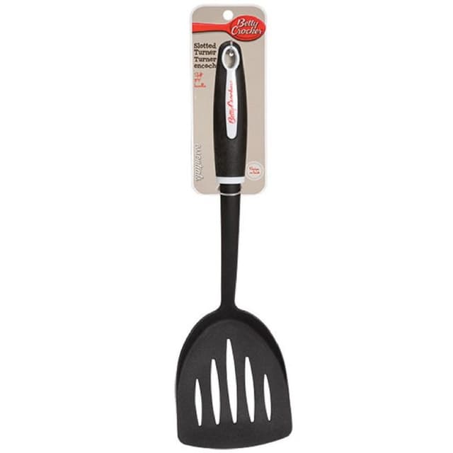 Betty Crocker Wooden Slotted Turner, 33cm