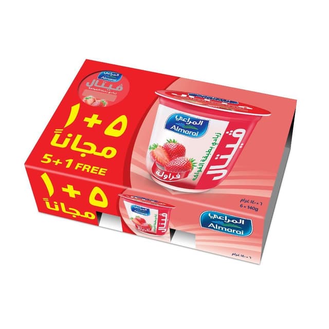Almarai Vetal Strawberry Layered Fruit Yoghurt, 6x140g