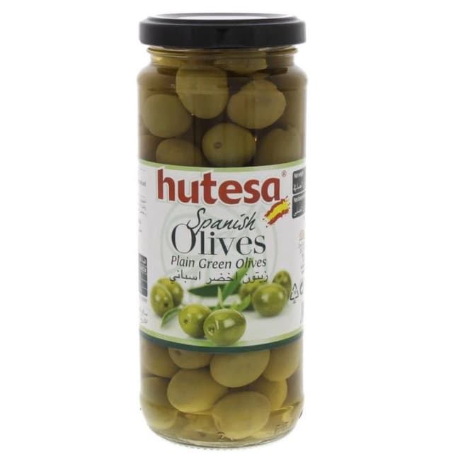 Hutesa Plain Green Olives, 200g