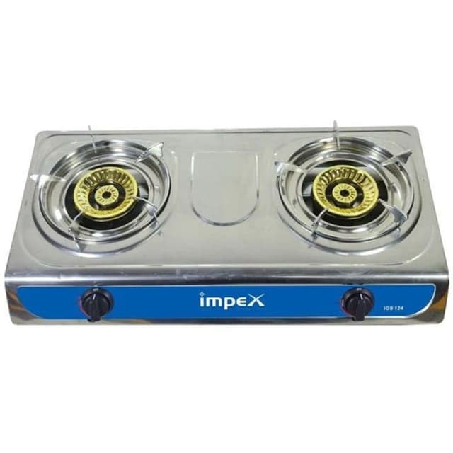 Impex 2 Burners Stainless Steel LP Gas Stove IGS 124