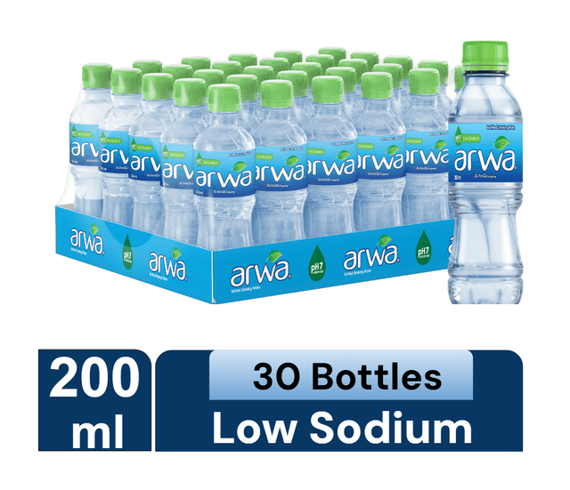 أروا مياه شرب معبأة زجاجة بي تي, 30x200ml