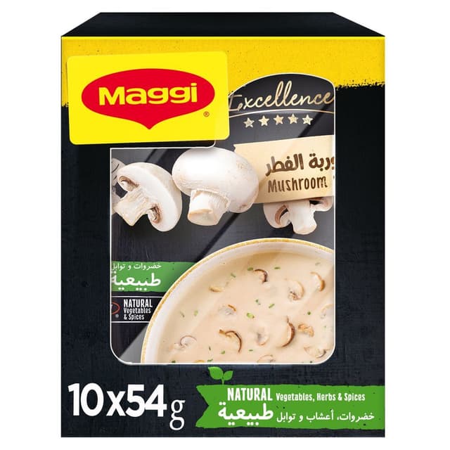 Maggi Excellence Cream Of Mushroom Soup 10 pcs x 54 gm