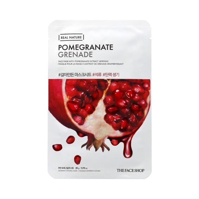 The Face Shop Real Nature Pomegranate Face Mask, 20g