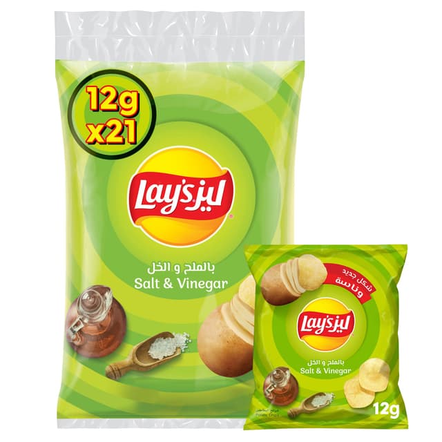 ليز سولت اند فينيجر بطاطس تشيبس 21x12 جم