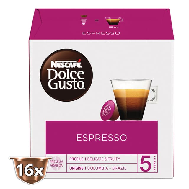 Nescafe Dolce Gusto Espresso Coffee, 16 Capsules