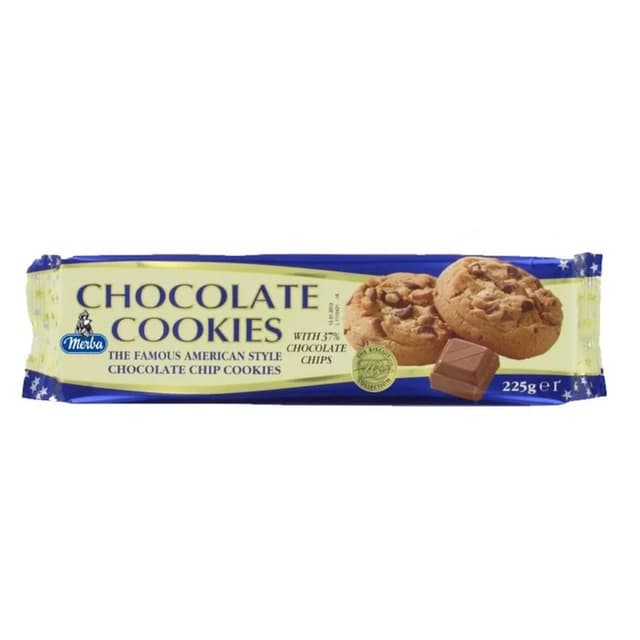 Merba Chocolate Chip Cookies, 225g