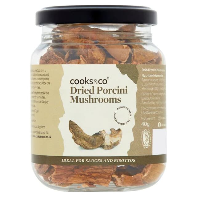 Cooks Co Dried Porcini Mushrooms 40 g