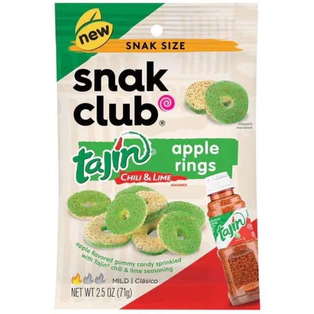 Snak Club Tajin Chili & Lime Apple Rings, 71g