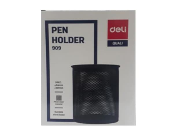 Deli Hd Mesh Pen Stand Round Black