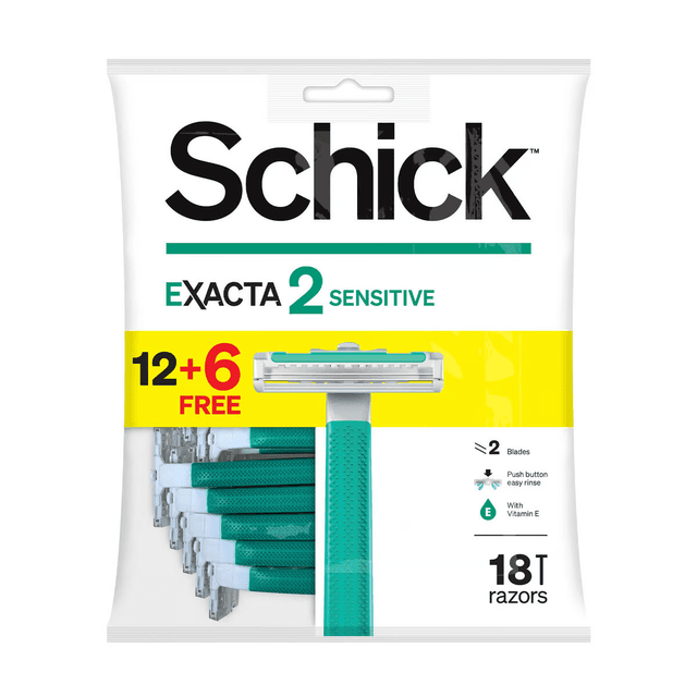 SCHICK RAZOR EXACTA 2 SENSTIVE GR 12+6