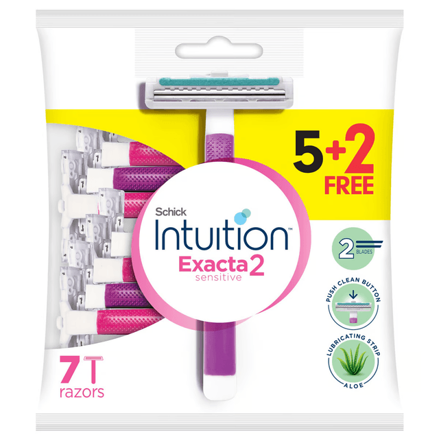 SCHICK RAZOR EXACTA 2 WOMEN PINK 5+2