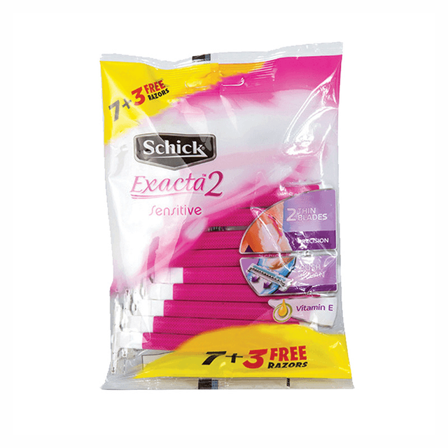 SCHICK RAZOR EXACTA 2 SENSITIVE FOR WOMEN PROMO 7+3