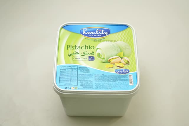 Kwality Pistachio Ice Cream 4 Litres