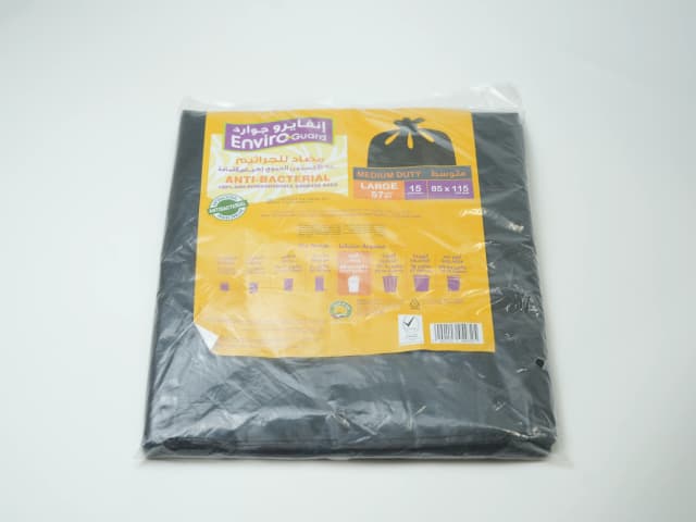 Enviro Guard Bio Black Garbage Bag 85*115Cm 15 pcs