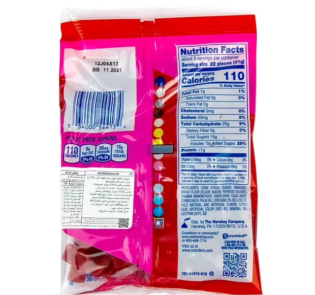 Twizzlers Nibs Cherry Candy 170 G