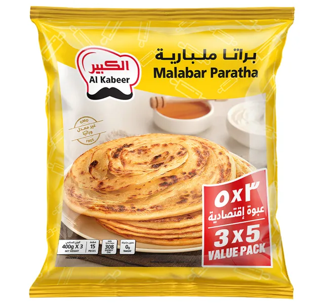 Al Kabeer Frozen Malabar Paratha Value Pack 3 400 G