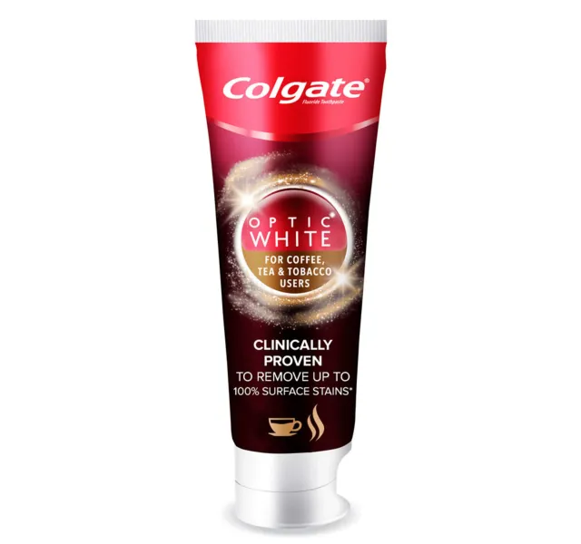 Colgate Optic White Toothpaste for Coffee Tea and Tobaco Users 75 ml