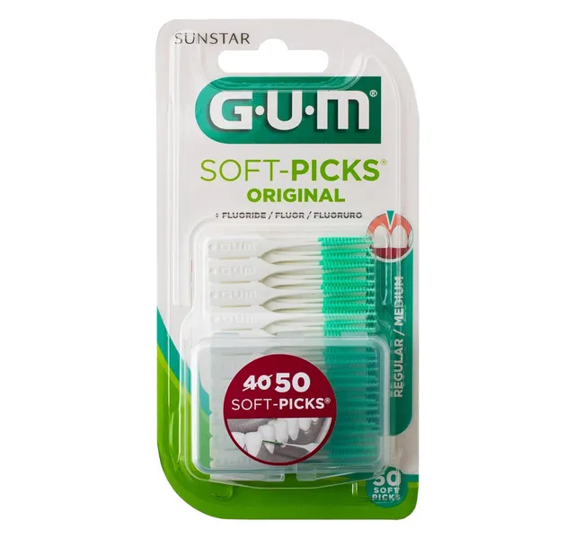 Gum Medium Soft Picks Original 50pcs