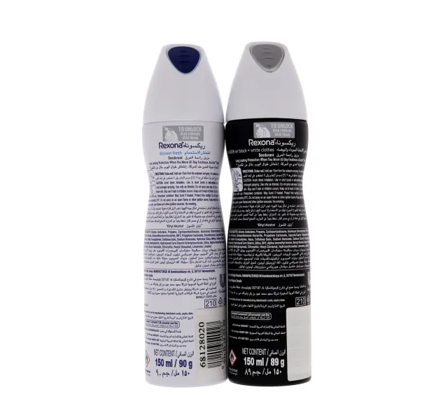 Rexona Women Shower Fresh And Invisible Antiperspirant Assorted 3 150 Ml
