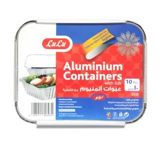 Lulu Aluminium Containers With Lids 10pcs