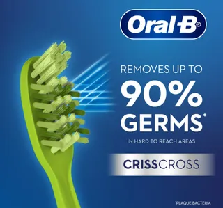 Oralb Criss Cross Manual Toothbrush With Neem Extract Medium Assorted