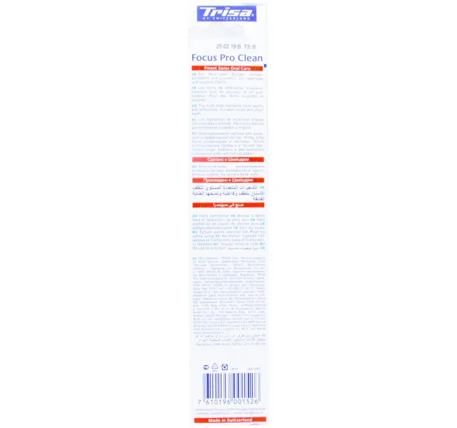 Trisa Toothbrush Focus Pro Clean Hard Assorted Colours 1 Pc