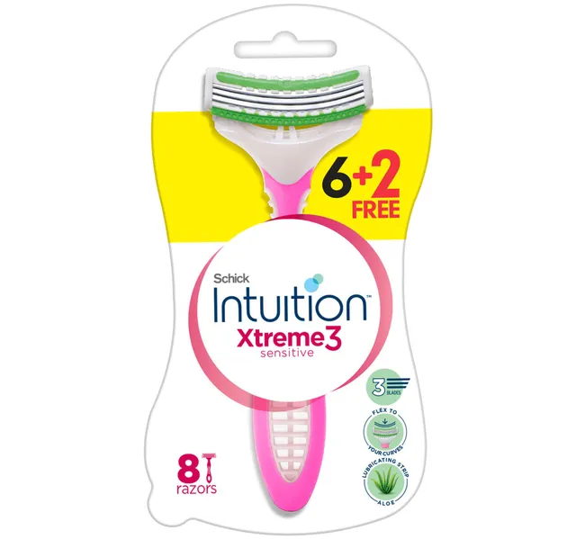 Schick Intuition Xtreme 3 Sensitive Razors For Women 8 pcs