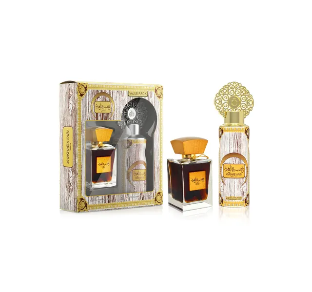 عربيات عطر الخشب والعود الأبيض 100 مل + بخاخ مزيل عرق 200 مل