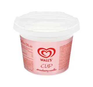 Walls Ice Cream Cup Strawberry Vanilla 100 Ml