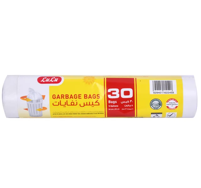 Lulu Garbage Bags Roll White 5 Gallon 46cm 52cm 30pcs