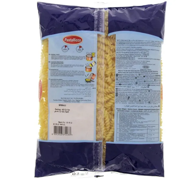 Pasta Ricco Spirali 400 G