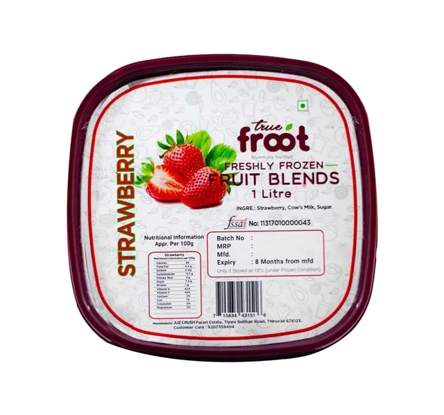 True Froot Freshly Frozen Blend Strawberry 1 Litre