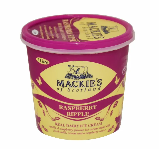 Mackie's Raspberry Ripple Real Dairy Ice Cream 1 Litre
