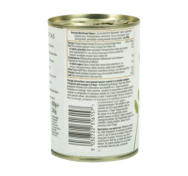 Biona Organic Black Chickpeas In Water 400 g