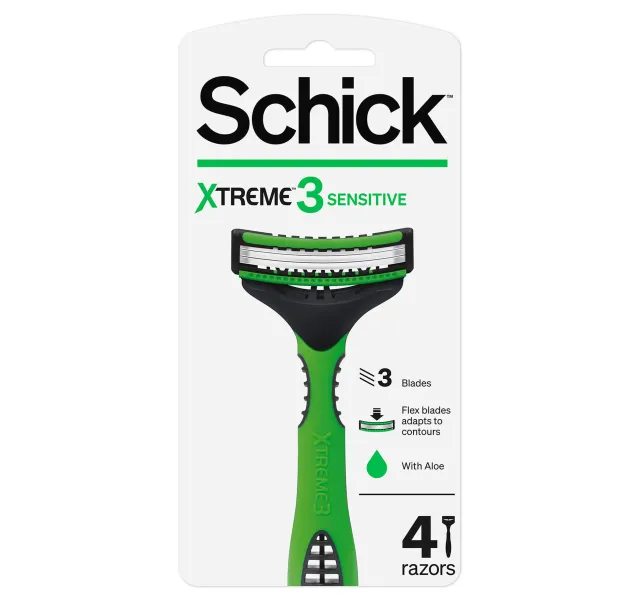 Schick Xtreme 3 Sensitive Disposable Razors 4 pcs