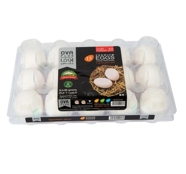 Ova Plus White Premium Eggs Large 15 Pcs