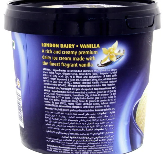 London Dairy Vanilla Ice Cream 1 Litre