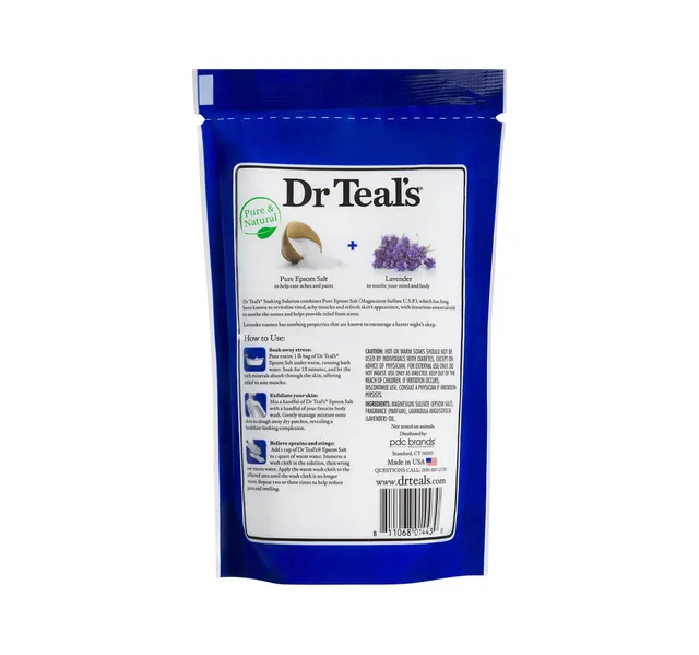 Dr Teals Soothe Sleep With Lavender Pure Epsom Salt Soaking Solution 450 G