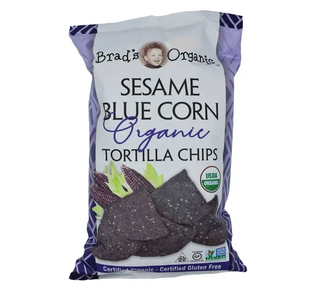 Brads Organic Sesame Blue Corn Tortilla Chips 227 G