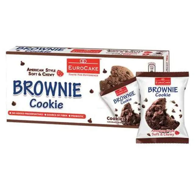 Euro Cake American Style Soft And Chewy Brownie Cookies 168 G
