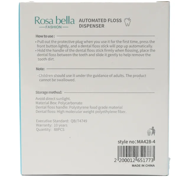 Rosa Bella Dental Floss Automated Dispenser MA428-4 88 pcs