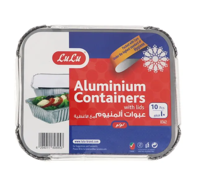 Lulu Aluminium Containers With Lids 10pcs