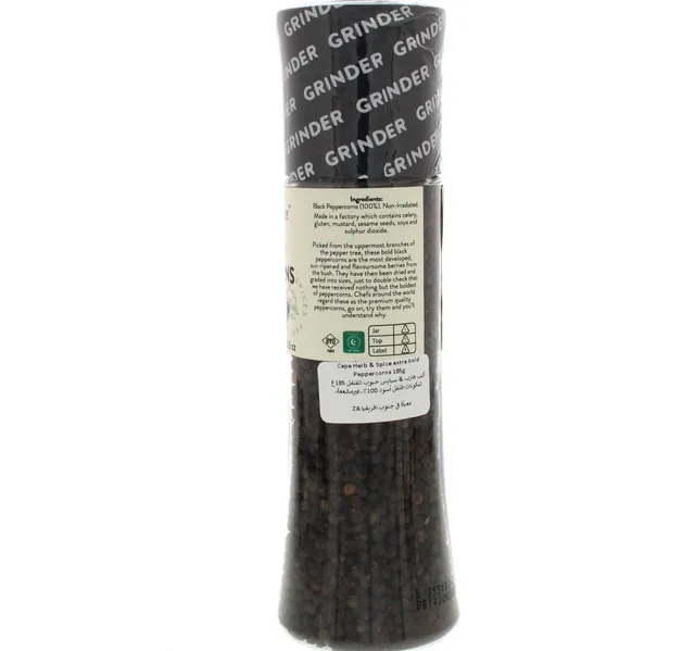 Cape Herb Spice Extra Bold Peppercorns 185 G