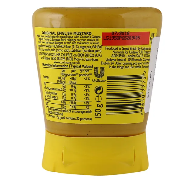 Colemans Original English Mustard 150 G