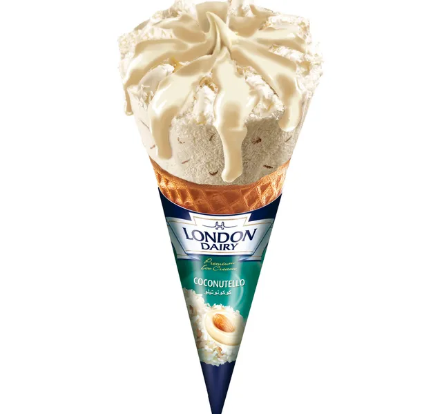 London Dairy Coconutello Ice Cream Cone 120 Ml
